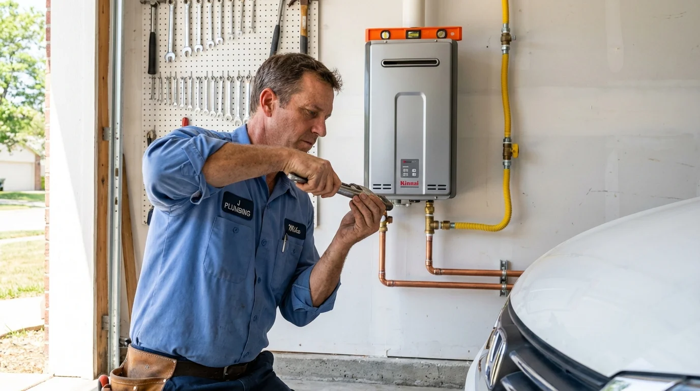 Tankless water heater installation by a Johns Plumbing LLC plumber in Miami Beach